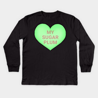 Cute Christmas Conversation Hearts Kids Long Sleeve T-Shirt